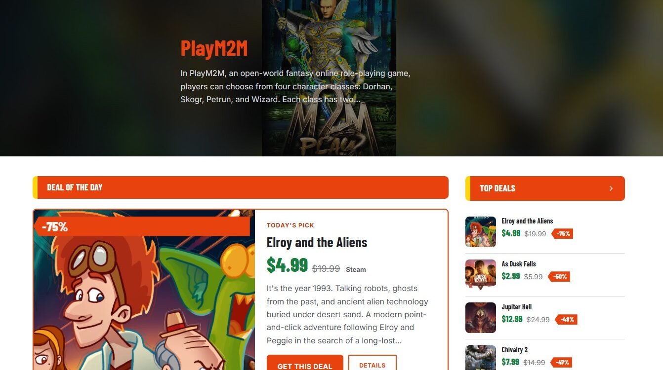 Welcome to Deals: Your Games Site, Your Way